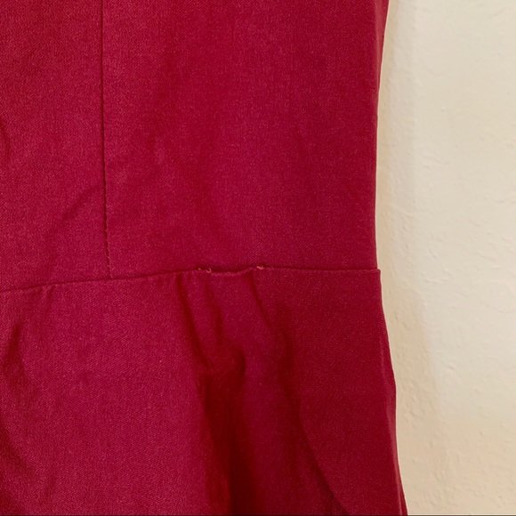TOBI wine/maroon skater sweetheart mini dress - Picture 4 of 10